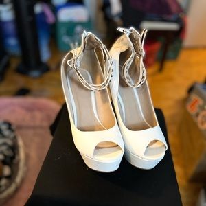 White rock n roll wedges